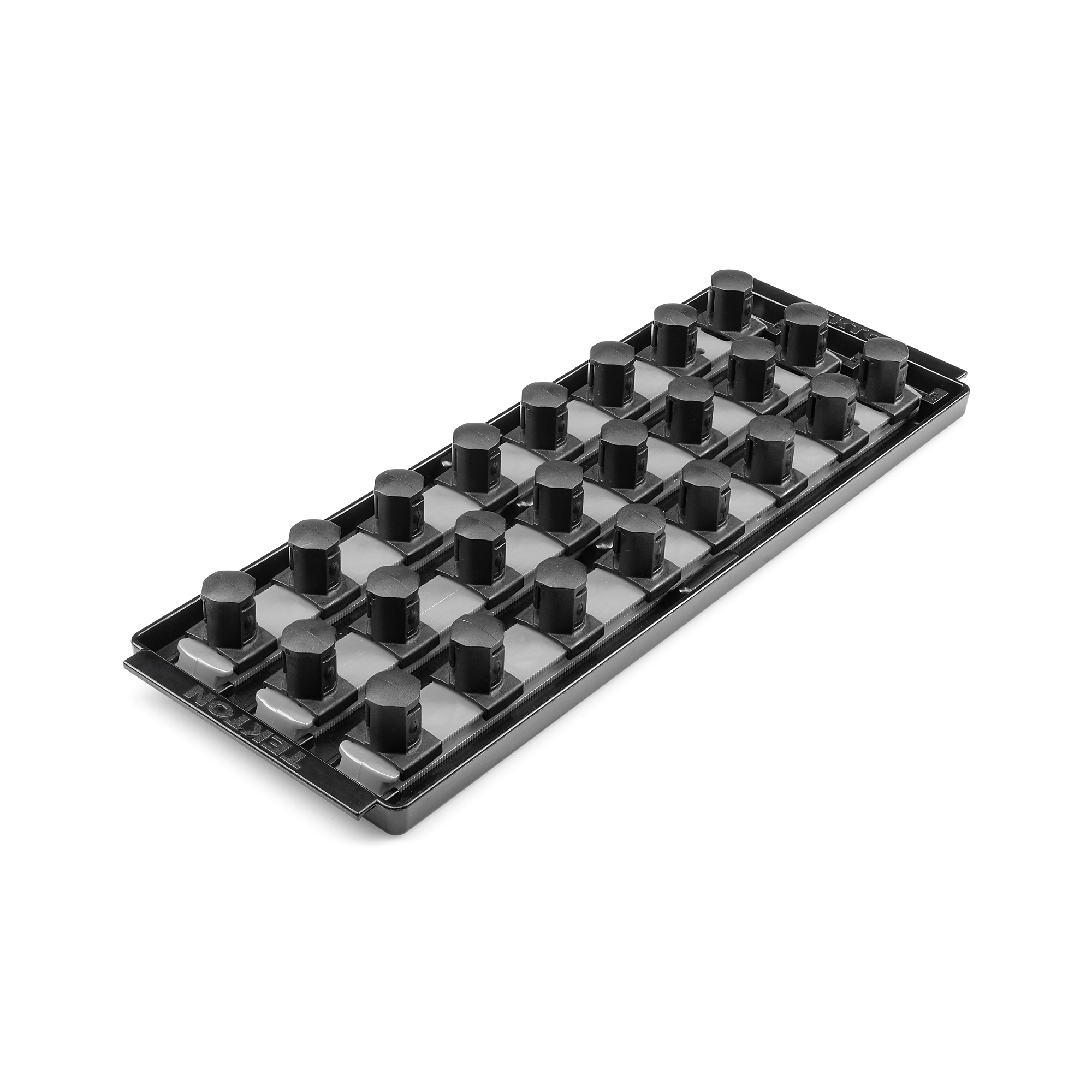 TEKTON 3/4 Inch Drive 3-Rail Socket Organizer Set, Gray (24-Tool) | OST36324